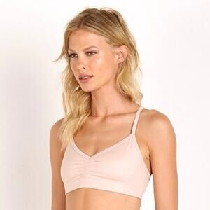 Alo Sunny Strappy Bra Buff Glossy S